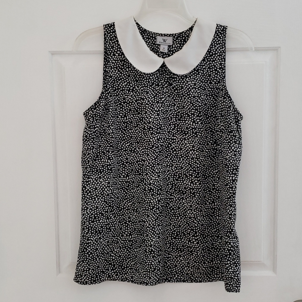 Worthington Black and White Top sz M